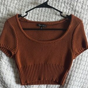 Knitted Rust Crop Top